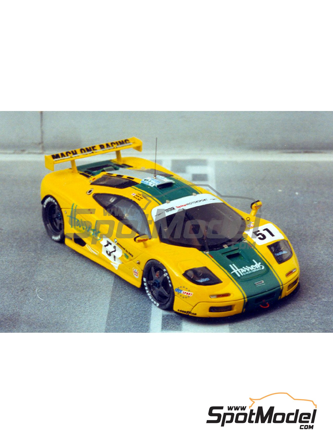 McLaren F1 GTR sponsored by Harrods - 24 Hours Le Mans 1995. Car scale  model kit in 1/43 scale manufactured by Renaissance Models (ref. 021C)